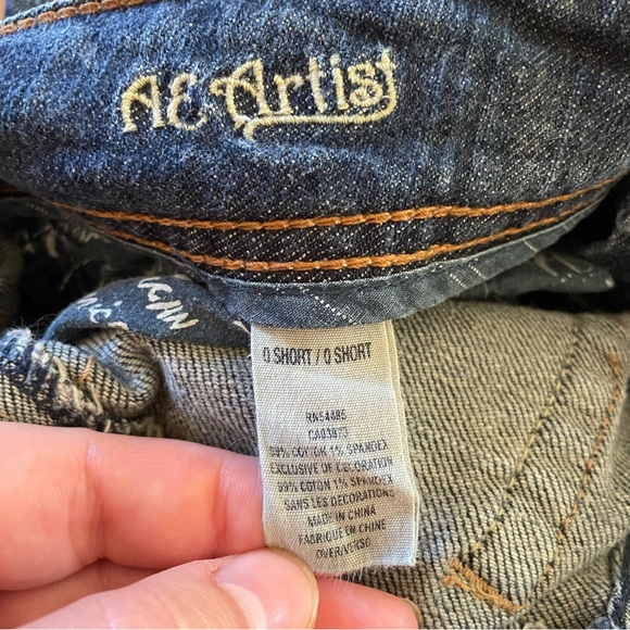 Y2K American Eagle Ultra Low rise bootcut Artist dark wash Jeans 0 short - Picture 9 of 10